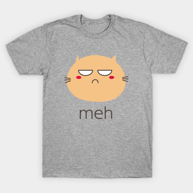 Sarcastic Funny Angry Cat MEH Halloween T-Shirt by MasliankaStepan